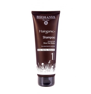Шампунь Egomania с маслом ши для густых, вьющихся волос Hairganic 250мл