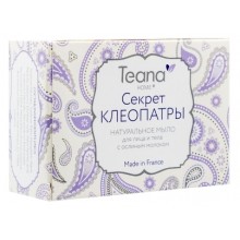 Мыло натуральное с ослиным молоком для сухой и чувствительной кожи лица и тела Секрет Клеопатры 100 г Teana