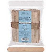 Шпатели деревянные одноразовые для тела / Disposable Wooden body spatulas 100шт DEPILICA PROFESSIONAL