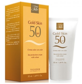 Крем солнцезащитный с тонирующим эффектом SPF50 / Gold Skin SUN 50мл TEGOR