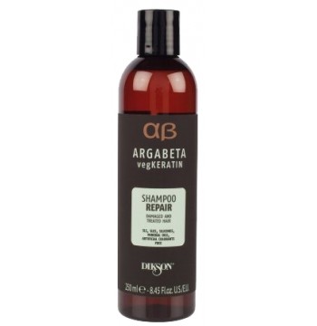 Шампунь с гидролизированными протеинами риса и сои для ослабленных и химически обработанных волос ARGABETA Shampoo REPAIR 250 мл Dikson