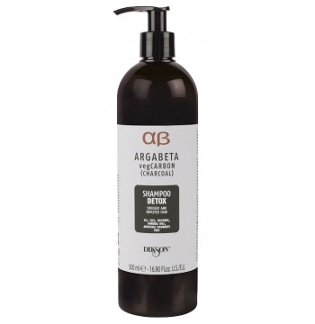 Шампунь с растительным углем, маслами лаванды и иланг-иланга для волос подверженных стрессу ARGABETA Shampoo DETOX 500 мл Dikson
