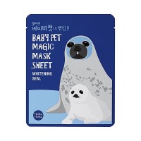 Маска-мордочка тканевая осветляющая Бэби Пэт Мэджик, тюлень Baby Pet Magic Mask Sheet Whitening Seal  Holika Holika