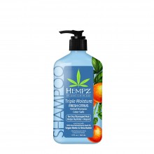 Шампунь тройное увлажнение / Triple Moisture Moisture-Rich Daily Herbal Replenishing Shampoo 500 мл Hempz