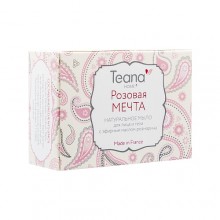 Мыло натуральное с эфирным маслом розмарина для жирной и проблемной кожи лица и тела Розовая мечта 100 г Teana