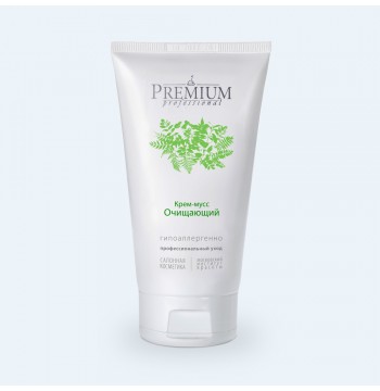 Крем-мусс очищающий для комбинированной, чувствительной и сухой кожи  Premium