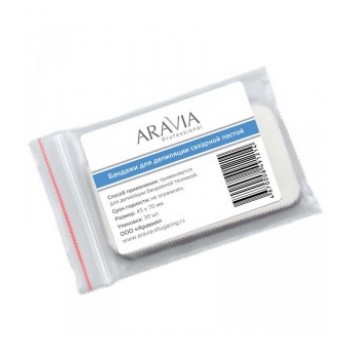 Бандаж для процедуры шугаринга Aravia полимерный 45х70мм 30шт